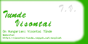 tunde visontai business card