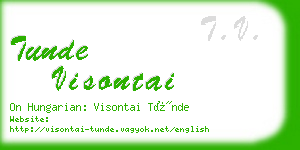 tunde visontai business card